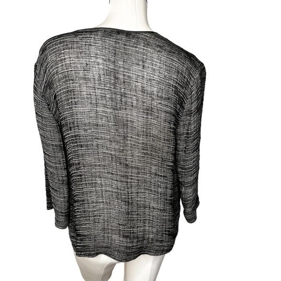 EILEEN FISHER Organic Linen Silk Kimono Open Front Cardigan Jacket Size Small - Picture 4 of 16